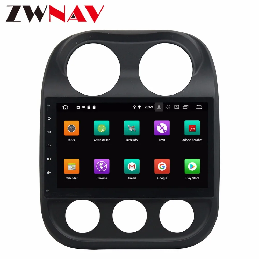 Sale IPS Screen 4+32G Android 8.0 Car multimedia Player head unit For Jeep Compass 2014 2015 With GPS Navigation Radio auto stereo 1