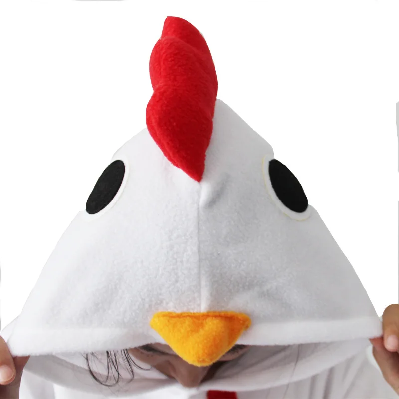 

New Cartoon Chicken Animal kigurumi Cosplay Costume Adult Yellow Chick Sleepwear Night gown Halloween Christmas Cute Costume