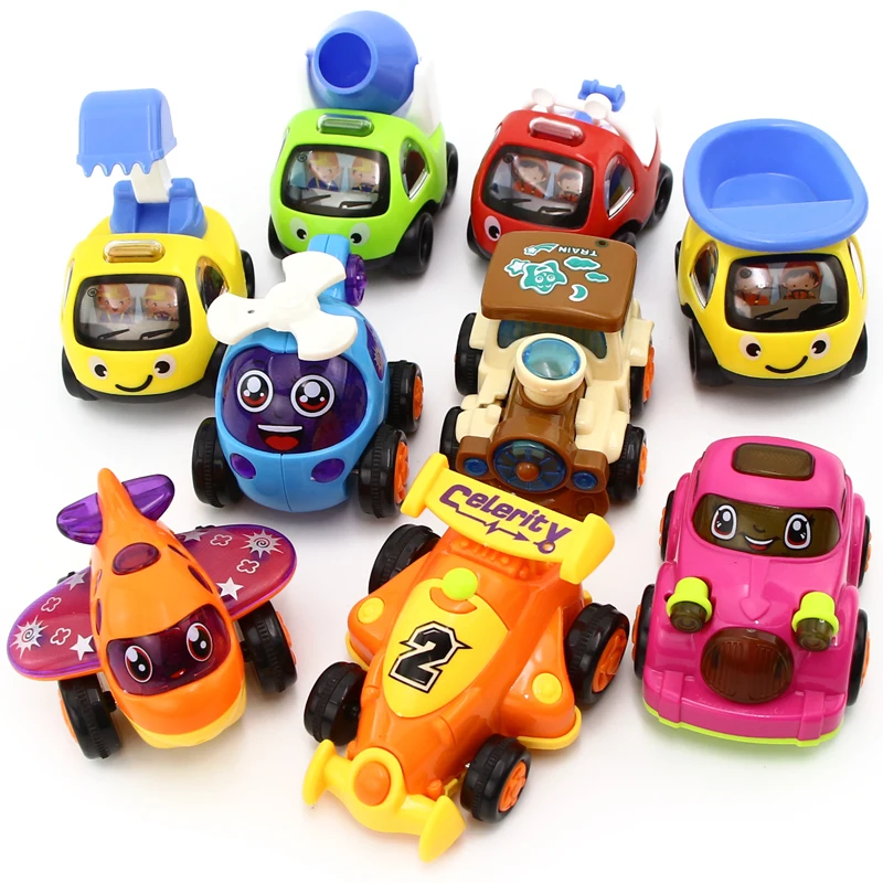 Vehículos de juguete para bebés, juego de coches para niños, supercoches de empuje y movimiento por fricción, helicóptero, juguetes de regalo para niños - AliExpress