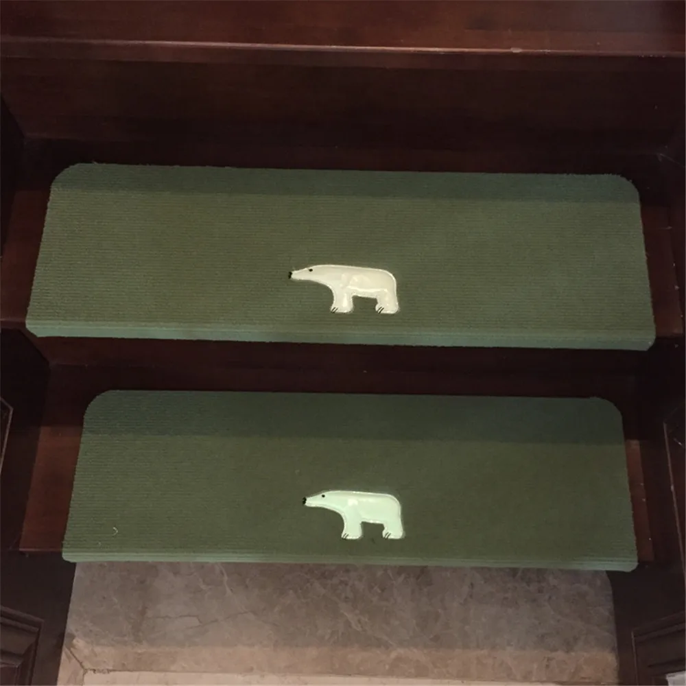 Luminous Visual Stair Pads Anti-slip Noise insulation Floor Area Rug Carpets Green Latex Stairs Decor Warm Stairs Mat Carpets Luminous Visual Stair Pads Anti-slip Noise insulation Floor Area Rug Carpets Green Latex Stairs Decor Warm Stairs Mat Carpets