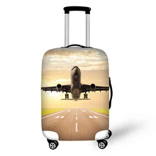 Aircraft pattern Elastic Luggage Protective Cover Zipper Suit For 18-30 inch Trunk Case Travel Suitcase Covers Bags hmunii case cover thick elastic luggage protective cover zipper suit for 18 30 inch trunk case travel suitcase covers bags a1 14