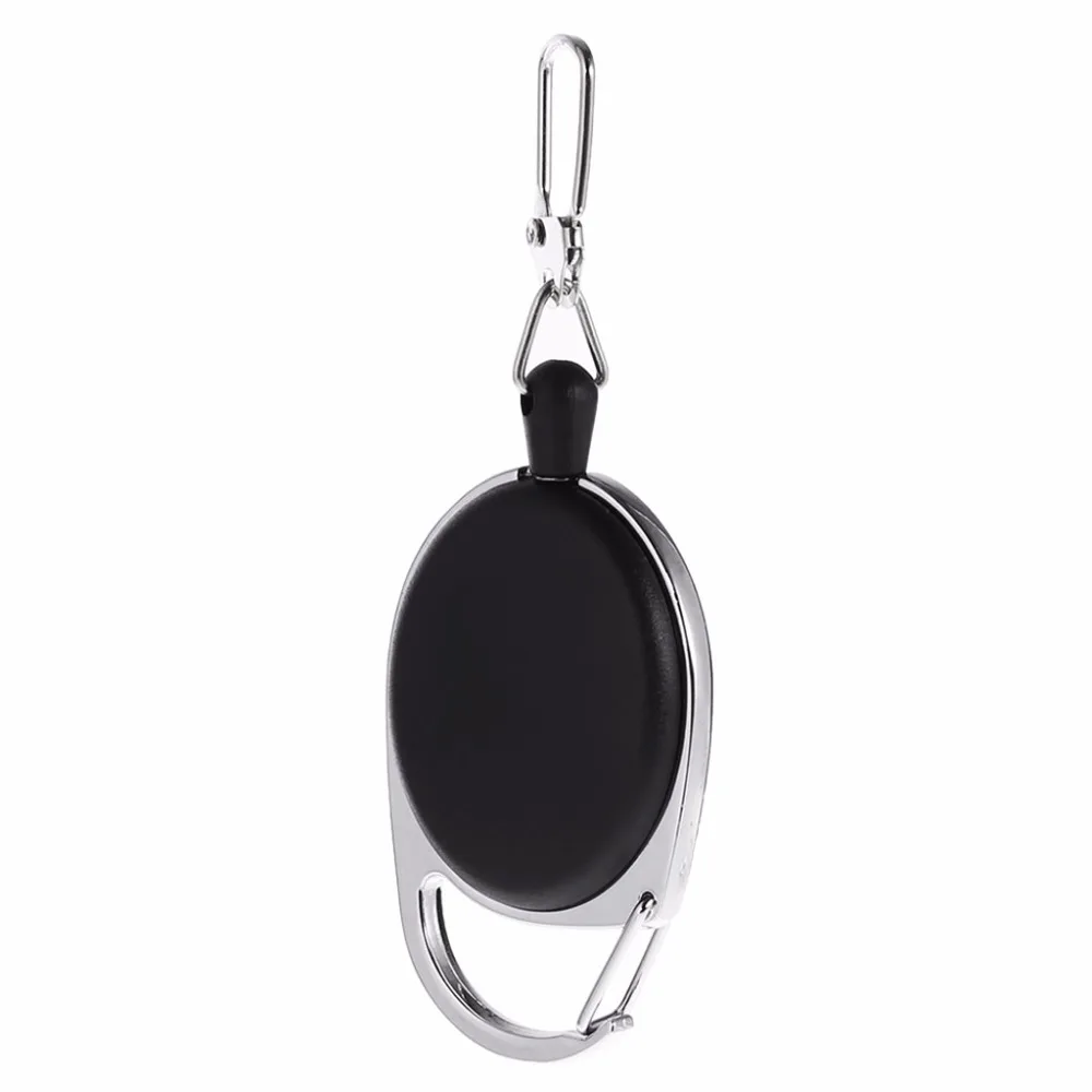 

Retractable Reel Ajustable Wire Rope Keychain With Carabiner Anti-theft Antilost