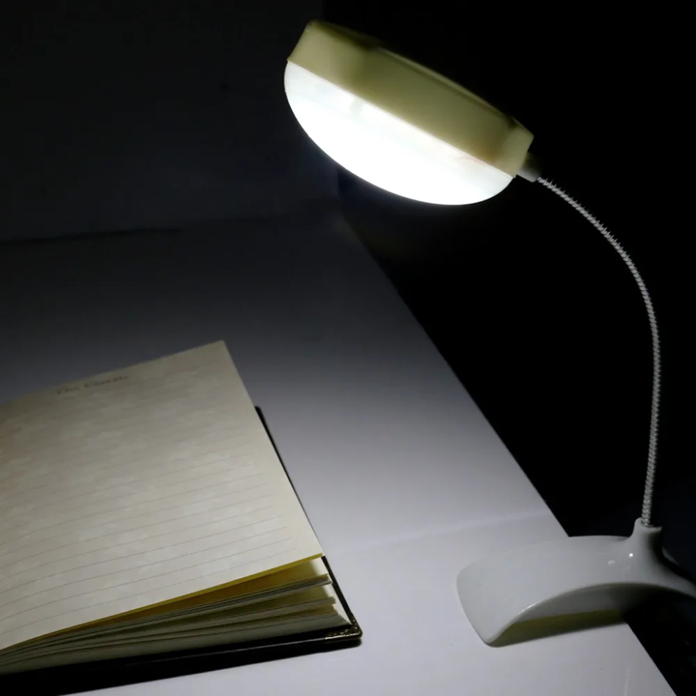 Гибкая Настольная лампа с зажимом, светодиодный светильник для чтения, для учебы, для ноутбука, яркий светильник, новинка# K4U3X