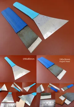 

2pcs Leather Craft Rapid Steel Skiving Knife Cutter Cleaver Shovel Shoes Repair Tool Set - Sew Carving Stitch Punch Chisel Edger