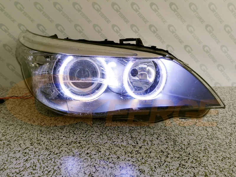 Для BMW E60 E61 LCI 528i 530i 535i 550i M5 2007-2010 галогенные лампы Ультра яркое освещение COB комплект светодиодов «глаза ангела»