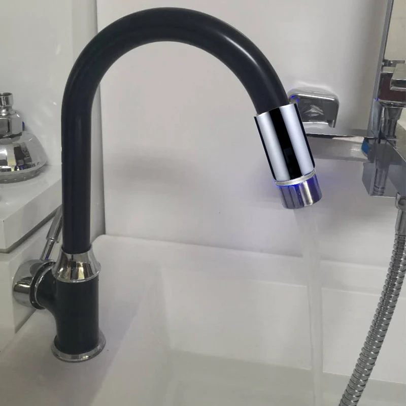 

Bathroom Basin Faucet WHite LED Waterfall Faucet Aerator for Tap,Torneira Para Banheiro