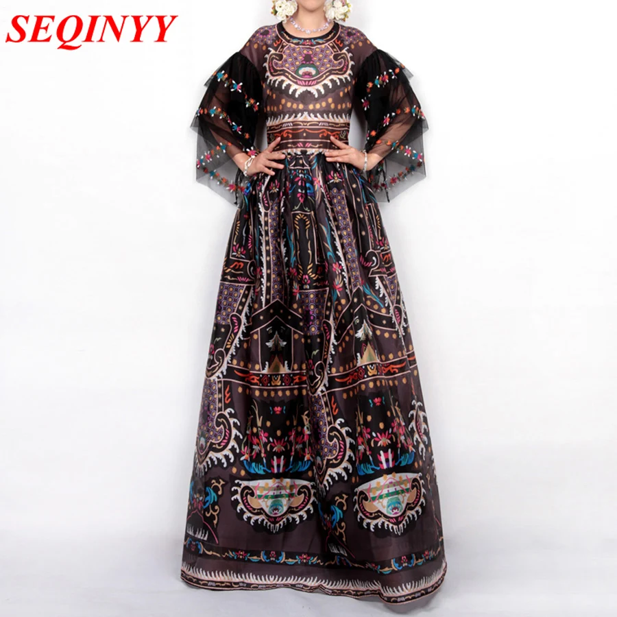 cupshe so gifted vintage printing maxi dress