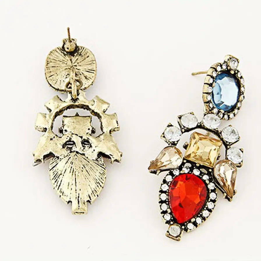 

2017 Bohemian Fringed Long Section Of Big Beads Pendant Drop Earrings