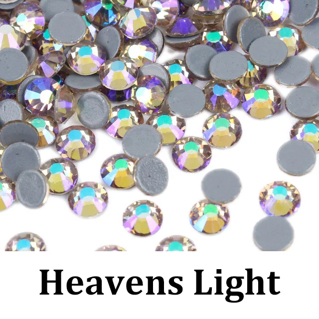 Распродажа высокое качество а++ исправление хрусталя и искусственного алмаза Ss6-ss30 стекло декоративные камни для одежды сумки обувь - Цвет: Heavens lightAB