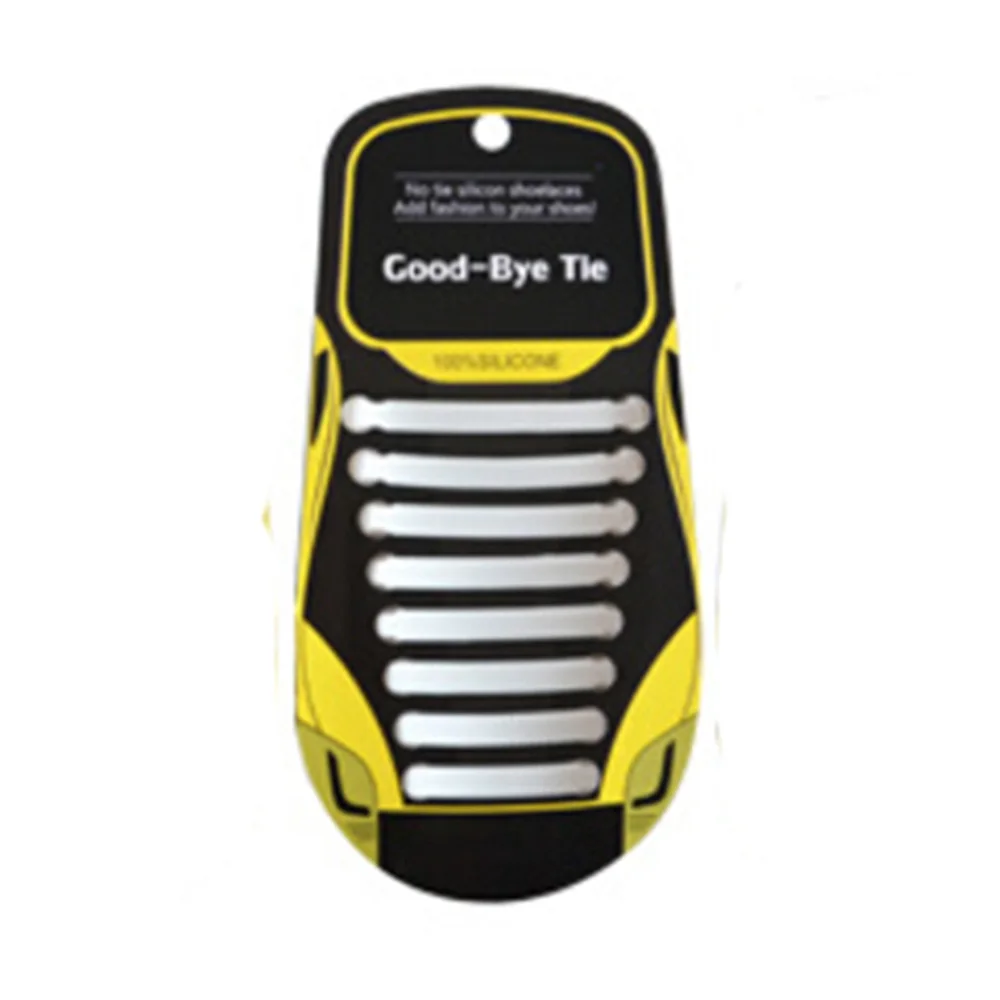 Popular 16Pcs/lot Unisex Athletic Running No Tie Shoelaces Elastic Silicone Shoe Lace Strap