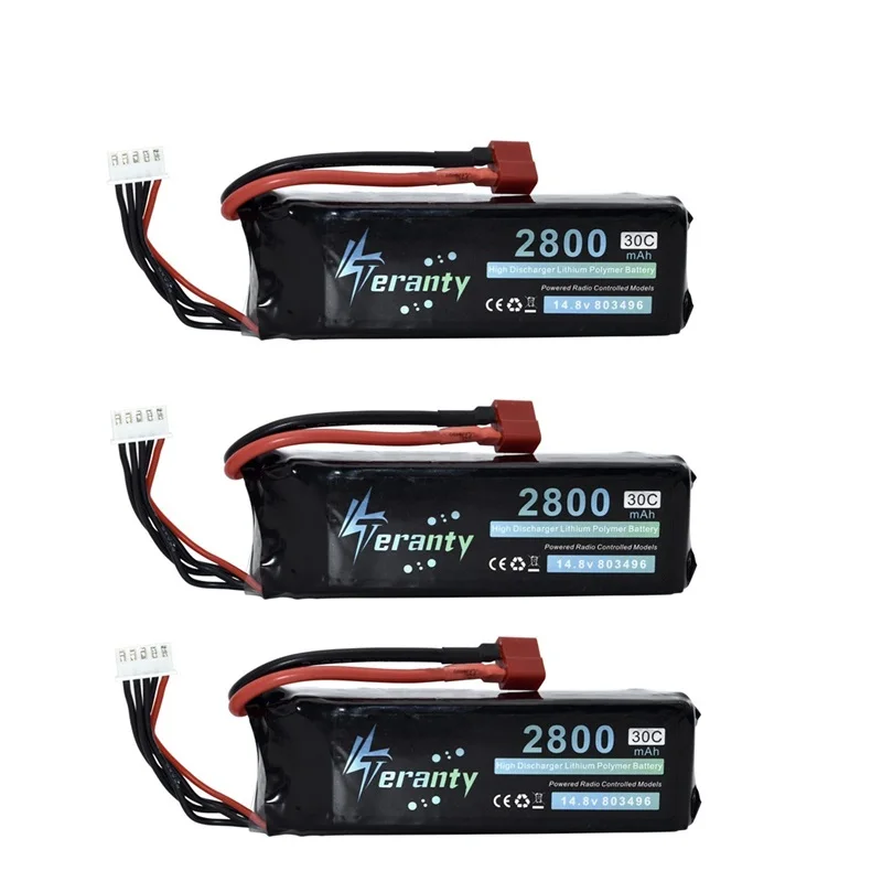 2800mah 14,8 V батарея RC 4S Lipo батарея 14,8 V 30C 803496-4s для FT010 FT011 RC лодка RC вертолет самолеты автомобиль Квадрокоптер 3 шт