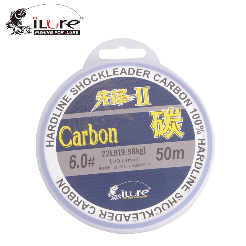 ILure 30m 50m 100m 0 8 # 12 фторуглеродная леска для ловли карпа плавающая рыболовные