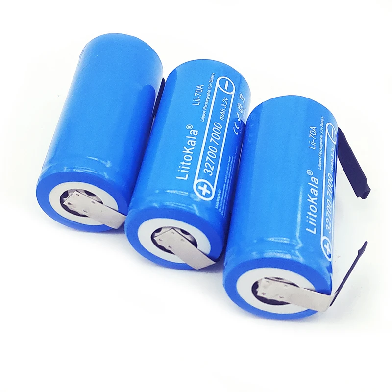 LiitoKala Lii-70A 32700 lifepo4 3,2 v 7000mah 33A 55A сварная полоса для отвертки батарея электрический велосипед питание+ никелевые листы