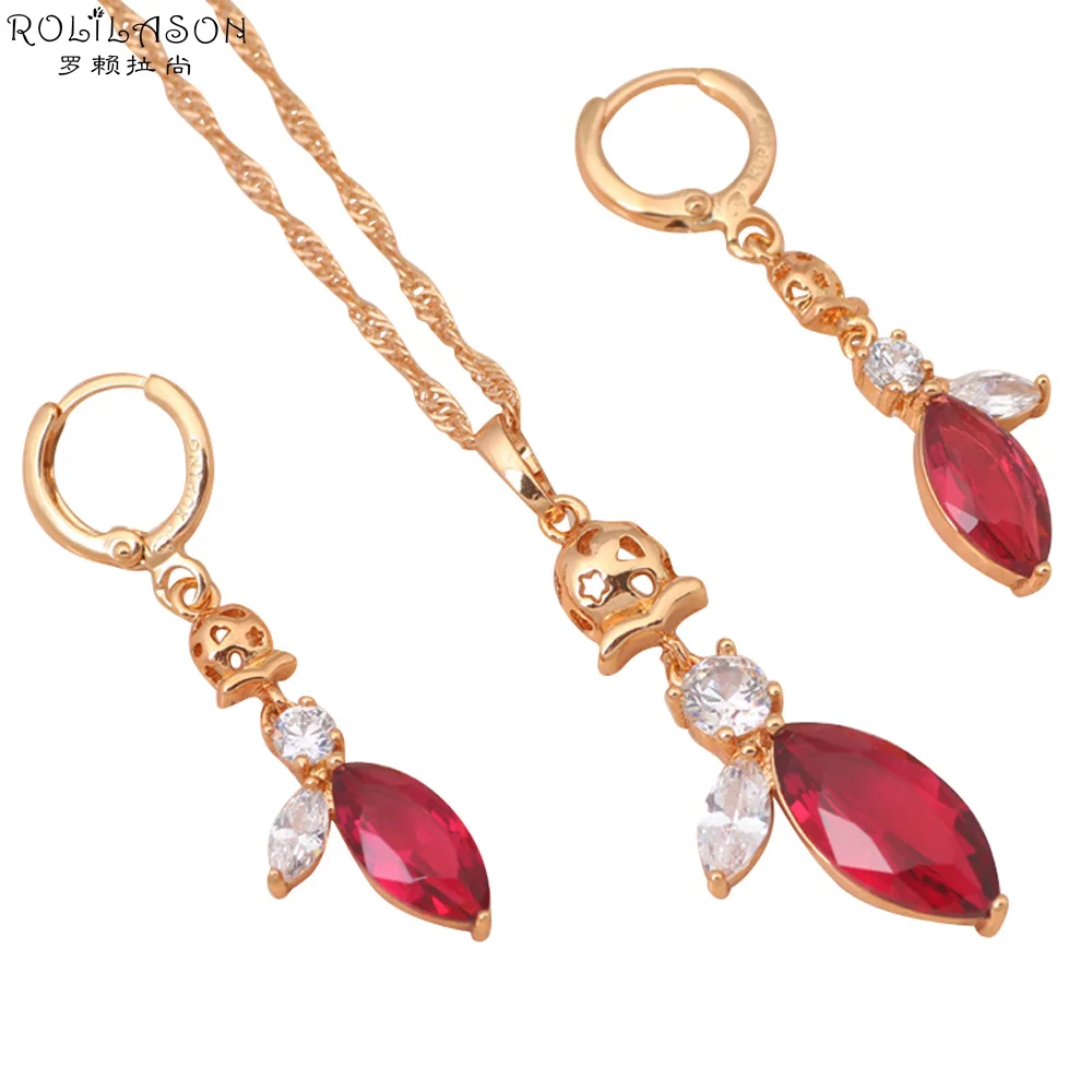 Buy Rose Zircon crystal charming Gift gold Tone Rose