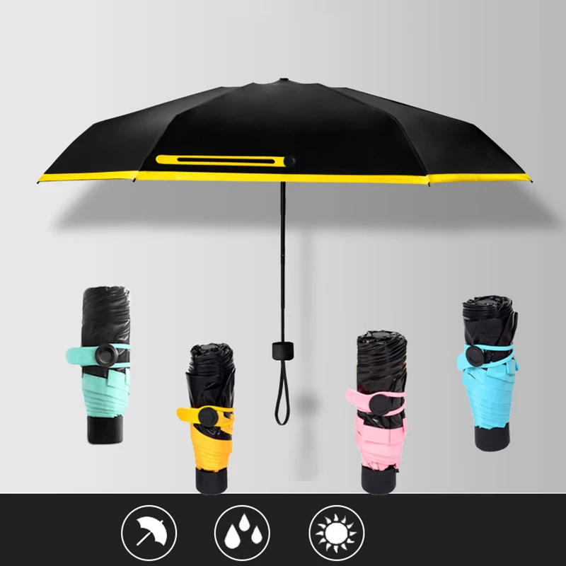 

Quality Fashion Mini Pocket Umbrella Ms. Sunny and Rainy Folding kids Umbrellas Sun Parasol Anti wind and anti ultraviolet