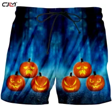 CJLM 3D печатных смешно пламени тыквы на Хэллоуин тема Костюмы личности человека шорты 5XL