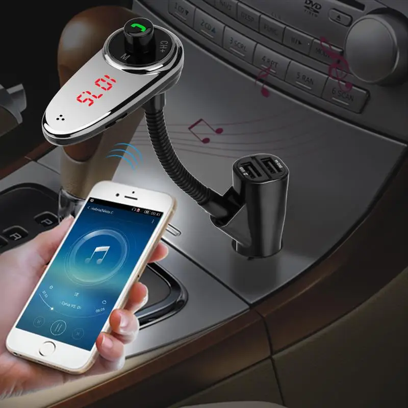 Bluetooth автомобильный комплект музыкальный плеер FM трансмиттер модулятор двойная