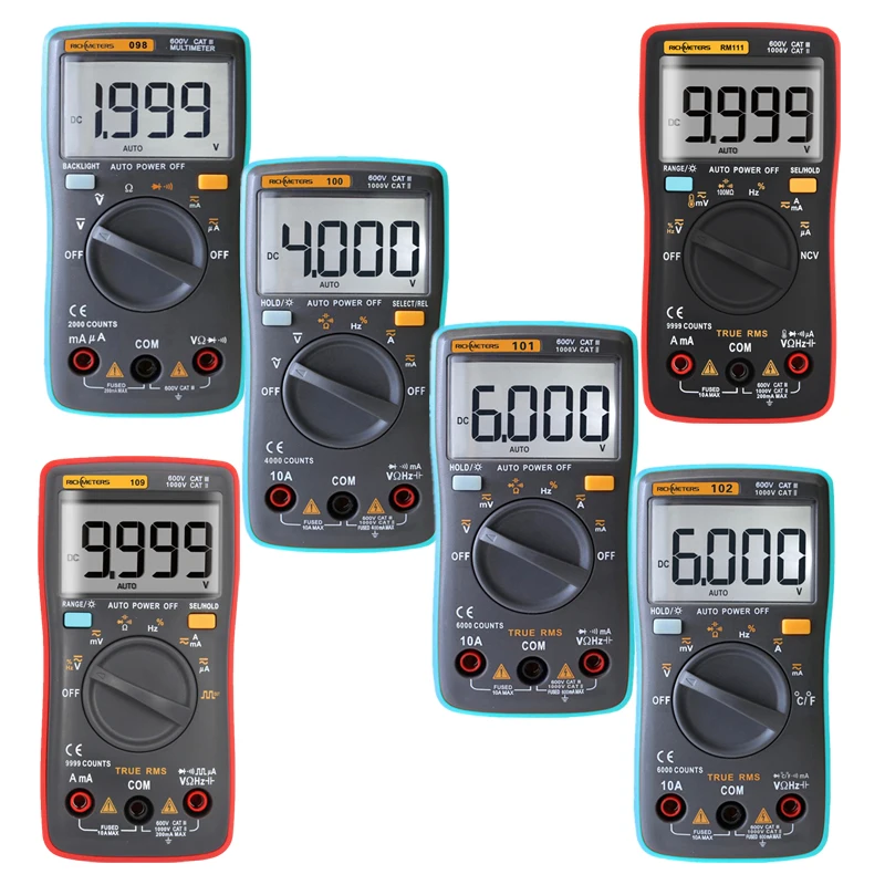 

Digital Multimeter 6000 counts Backlight AC/DC Ammeter Voltmeter