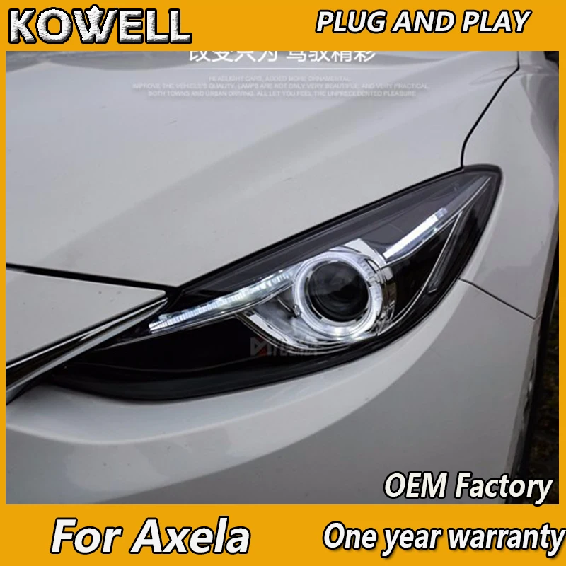 Автомобильный Стайлинг KOWELL для 2015 2017 Mazda светодиодный ные фары новая Mazda3 Axela