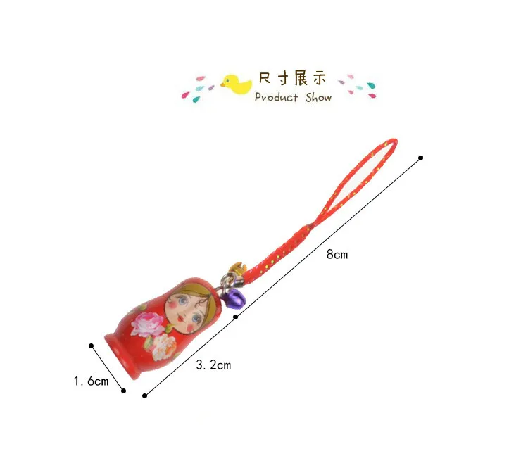 1PCS Cartoon Wooden Matryoshka Russian Dolls Phone Bag Rings Key Chain Keys Pendant Accessories Wood Decorative Christmas Gift 1PCS Cartoon Wooden Matryoshka Russian Dolls Phone Bag Rings Key Chain Keys Pendant Accessories Wood Decorative Christmas Gift