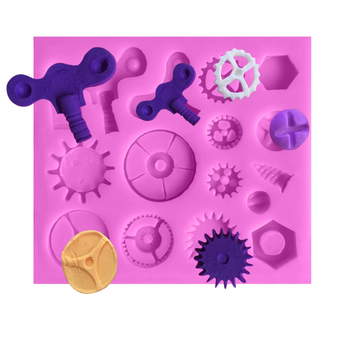 

Fashion Mechanical Screw Gear Series Cake Border Fondant Cake Molds for Kitchen Baking Decoration Tool