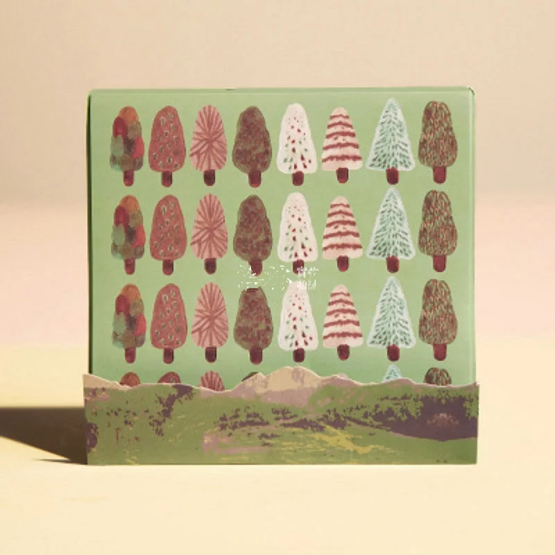 4 листа лесное дерево и медведь планировщик стикер Скрапбукинг норвежский деревянный стиль бумажные канцелярские наклейки Набор