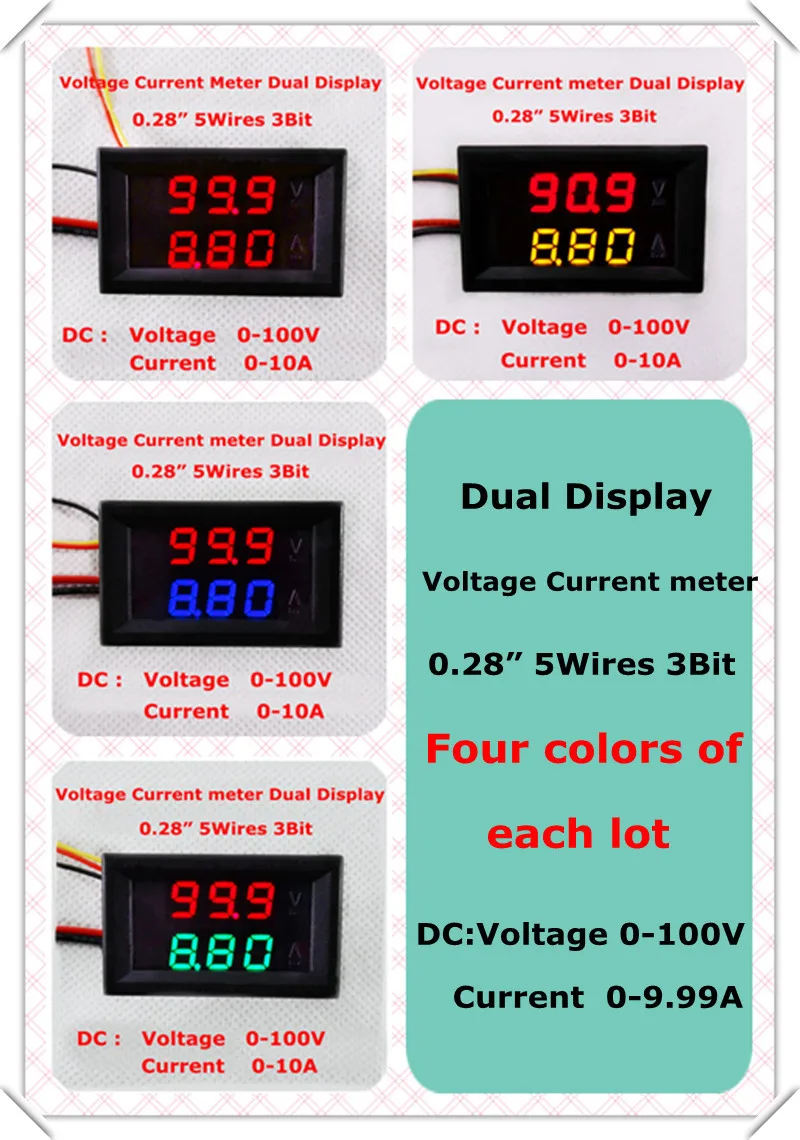 Aliexpress Com Buy Rd 0 28 Digital Ammeter Voltmeter Amp