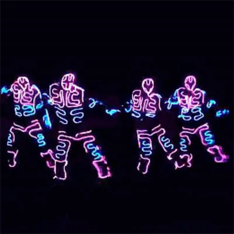 Cheap Newest Colorful EL Wire Clothes With Mask And Gloves Luminous Ballroom Costumes Suit Dance Wear For Stage DJ Bar Party Show Cheap Newest Colorful EL Wire Clothes With Mask And Gloves Luminous Ballroom Costumes Suit Dance Wear For Stage DJ Bar Party Show