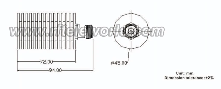 3 GHz/4 GHz/6 GHz 50ohm 50W N гнездовой разъем RF Терминатор манекен натяжения