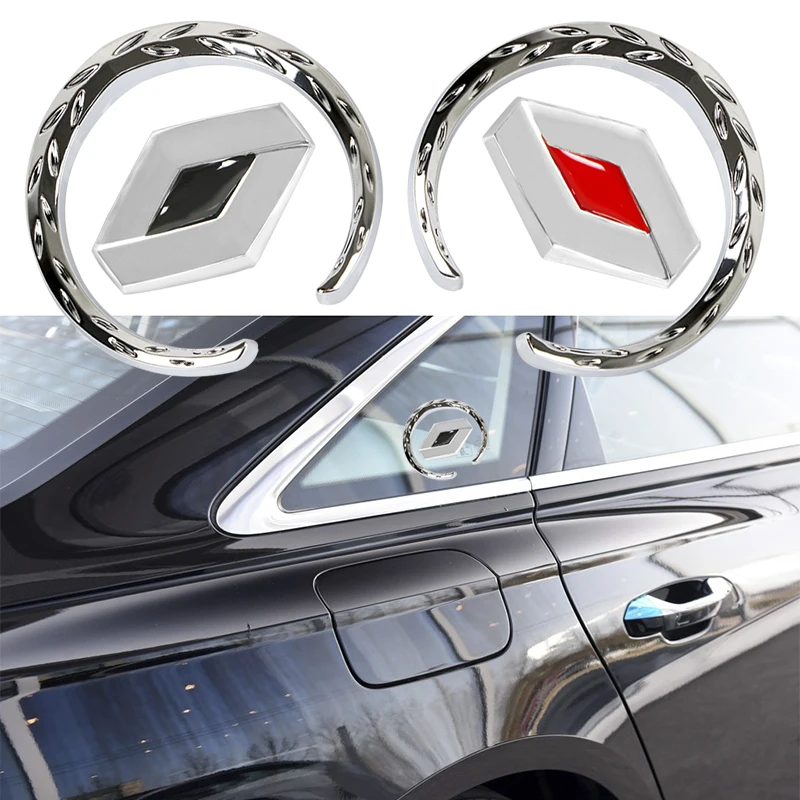 

3D Metal Car window Emblem Badge Sticker Decal For Renault 2 Button Clio Scenic Megane Duster Sandero Captur Twingo Accessories