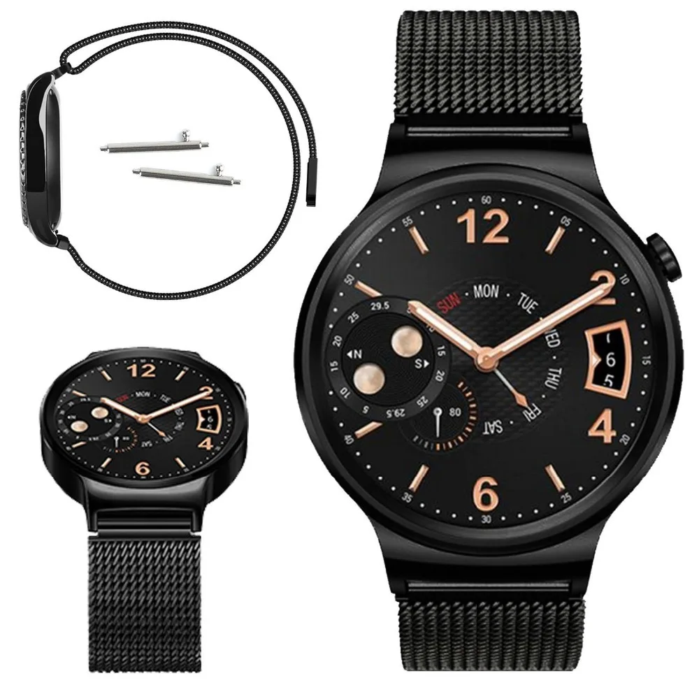 

Milanese Loop Magnetic Closure Metal Stainless Steel Watch Bands For Huawei Smart Watch Easy Replaceable Hot Sales Wristbands