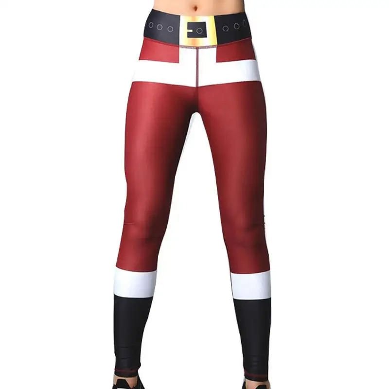 

2019 Christmas Printing Leggings Put Hip Elastic High Waist Legging No Transparent Breathable Merry Christmas Pants