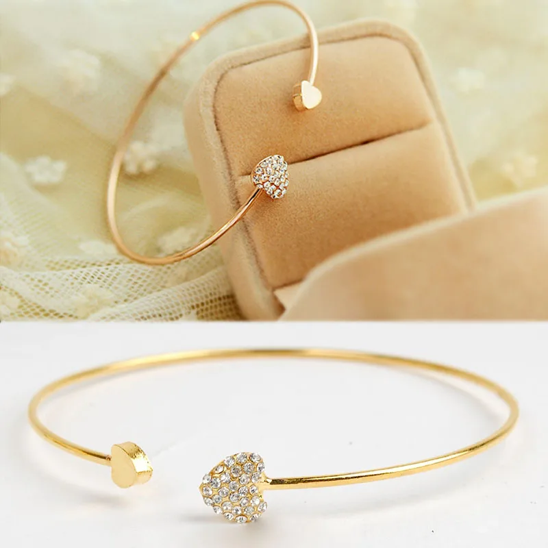 Buy Simple Style Gold Tone Rhinestone Love Heart