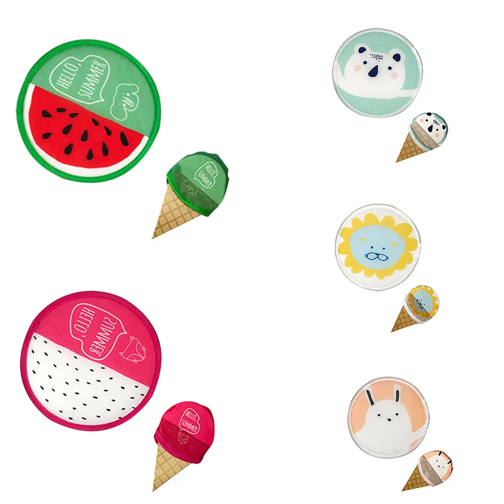 

Mini Portable Fans Funzip Folding Pocket Purse Flyer Handheld Fan Printed 19.5cm Cute Folding fan Hot Sale