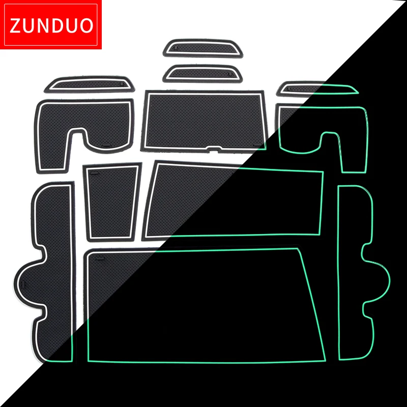 

ZUNDUO Gate slot pad For suzuki wagon R/STINGRAY 2012-2017 Accessories red/white/black Interior Door Pad/Cup Mat 12PCS