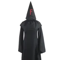 Аниме FFF fatafire fukanzenna черный плащ с капюшоном большой FFF бака для Тесты чтобы Shoukanjuu mihnah inquisiton карнавальный костюм