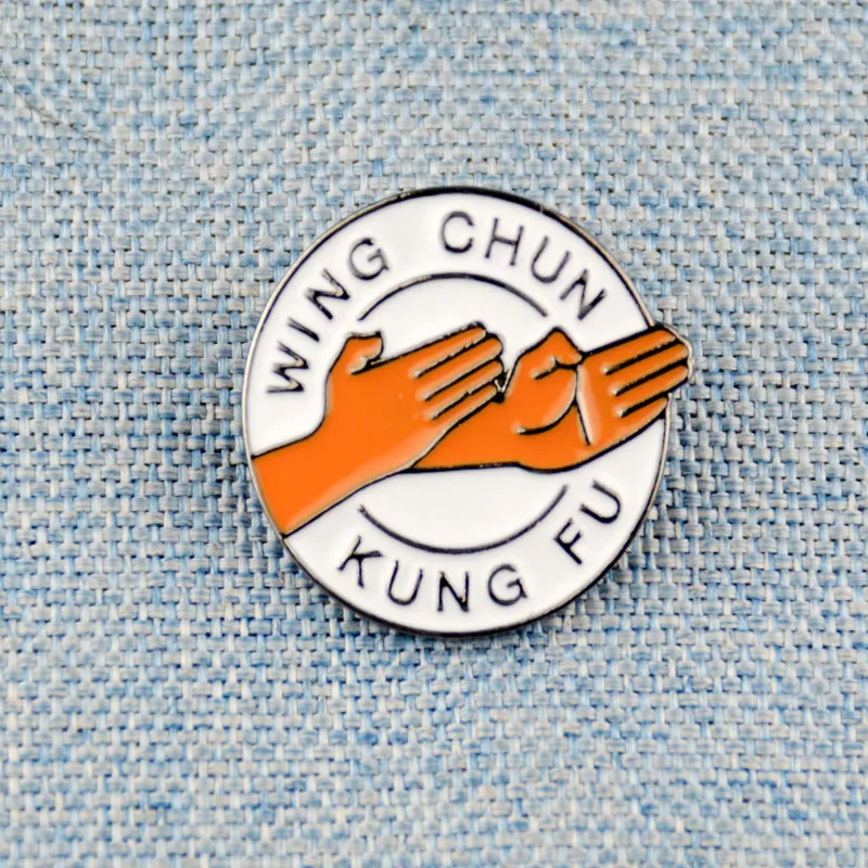 

Wing Chun Kung Fu Enamel Pin Brooch KungFU Fans Bruce Li Fans Badge