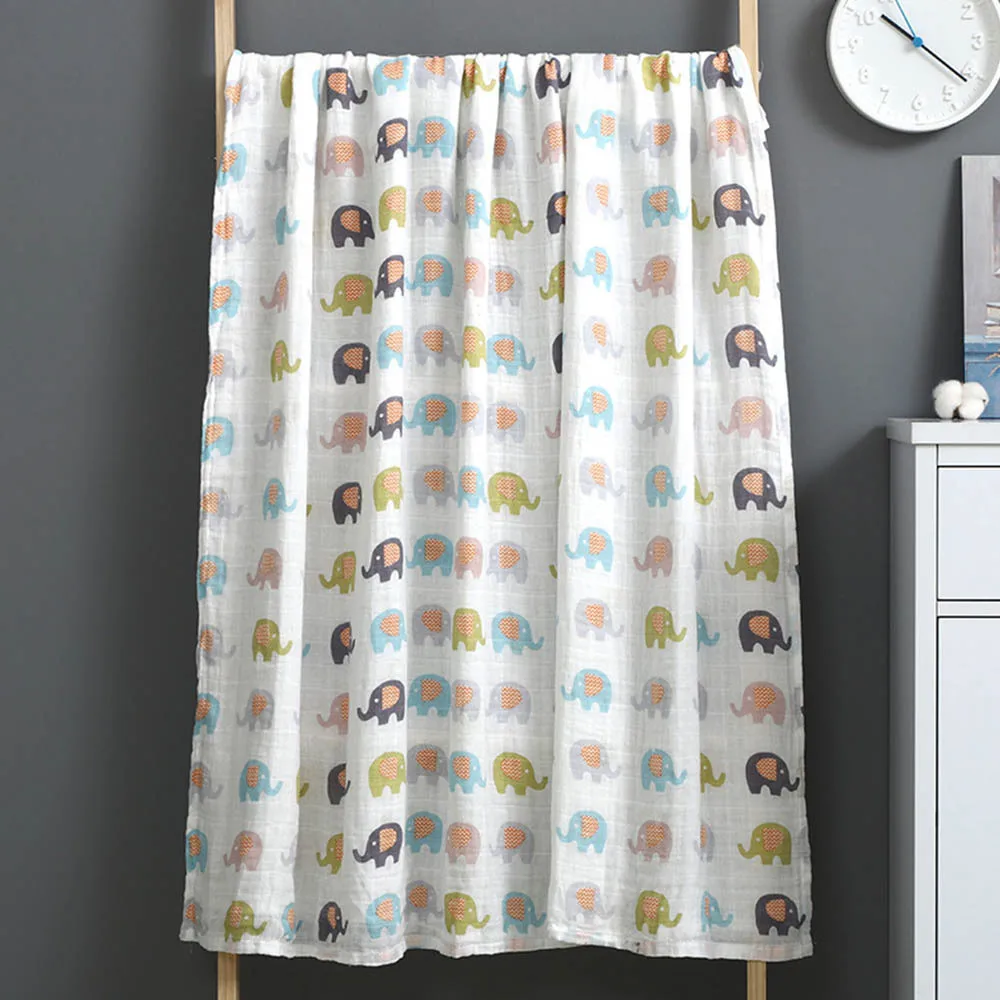Бамбуковое детское муслиновое одеяло для пеленания, Качественное детское многофункциональное одеяло для пеленок, детское одеяло для пеленок - Цвет: As Shown
