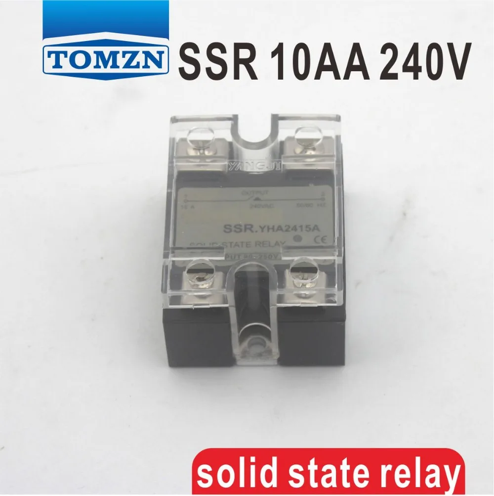 

10AA SSR input 90-250V AC load 12-240V AC single phase AC solid state relay