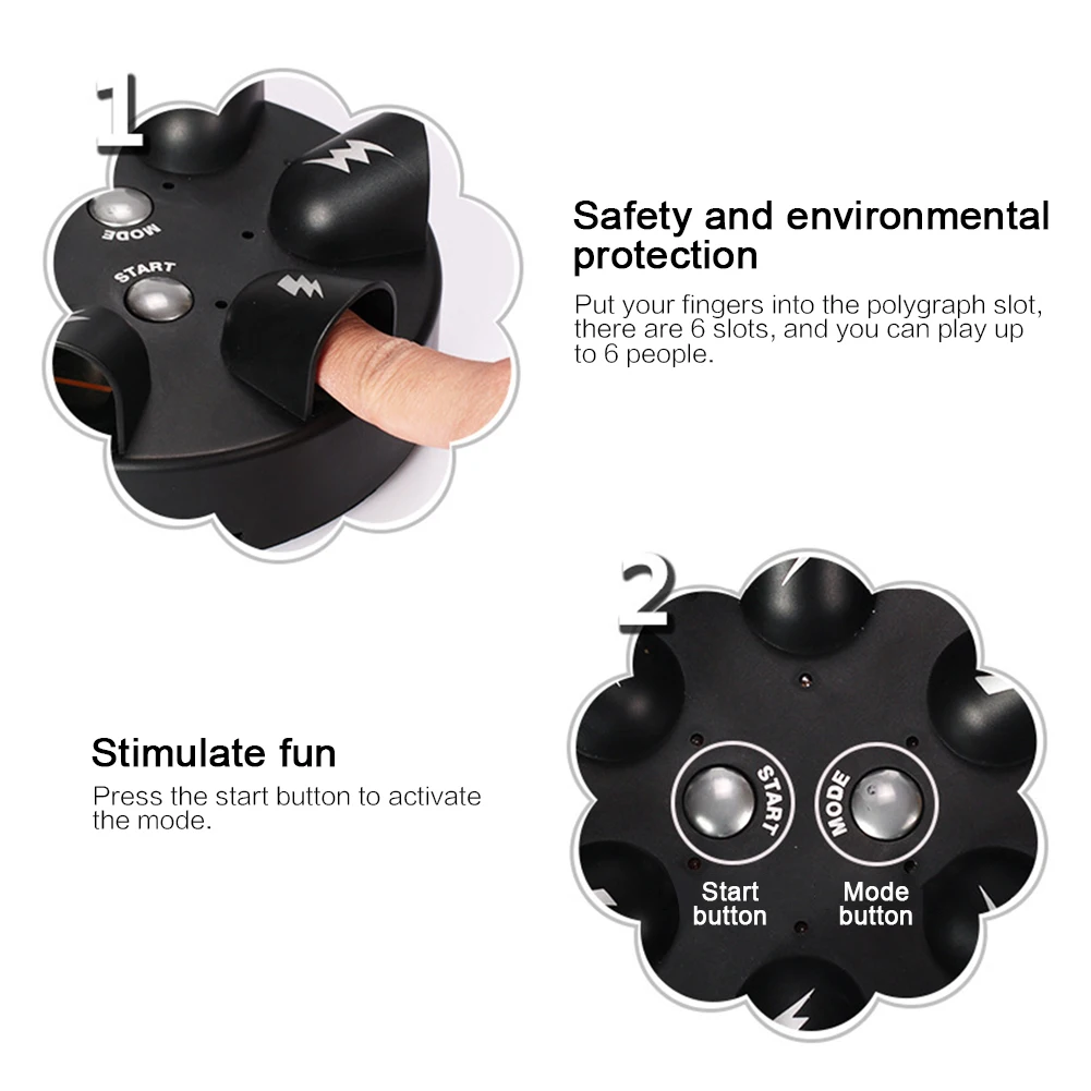 Detector de Mentiras Teste Engraçado Complicado Ajustável Adulto Micro Choque Elétrico Chocante Mentiroso Verdade Festa Consolas Jogo Presentes Brinquedo 6 Teste engraçado complicado ajustável adulto micro detector