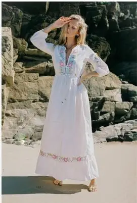 linen hippie dress