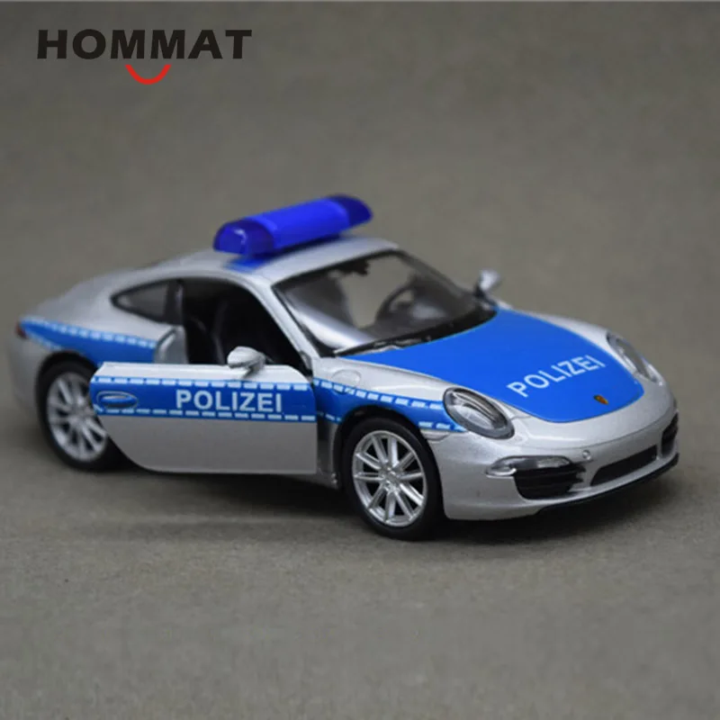Hommate моделирование 1:36 911 Carrera S полицейский спортивный автомобиль модель литья под
