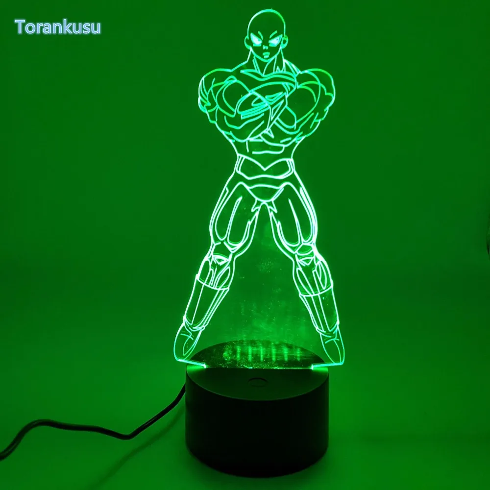 Dragon Ball Z Jiren 3D Nightlight Goku Jiren Color Changing Luminaria Touch Lights DBZ Jiren Goku Action Figure 3D05
