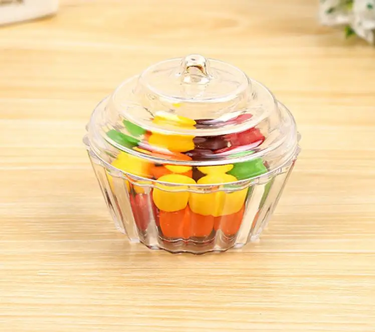Clear Mini Cake Stand Cupcake Favor Candy Box Wedding ...