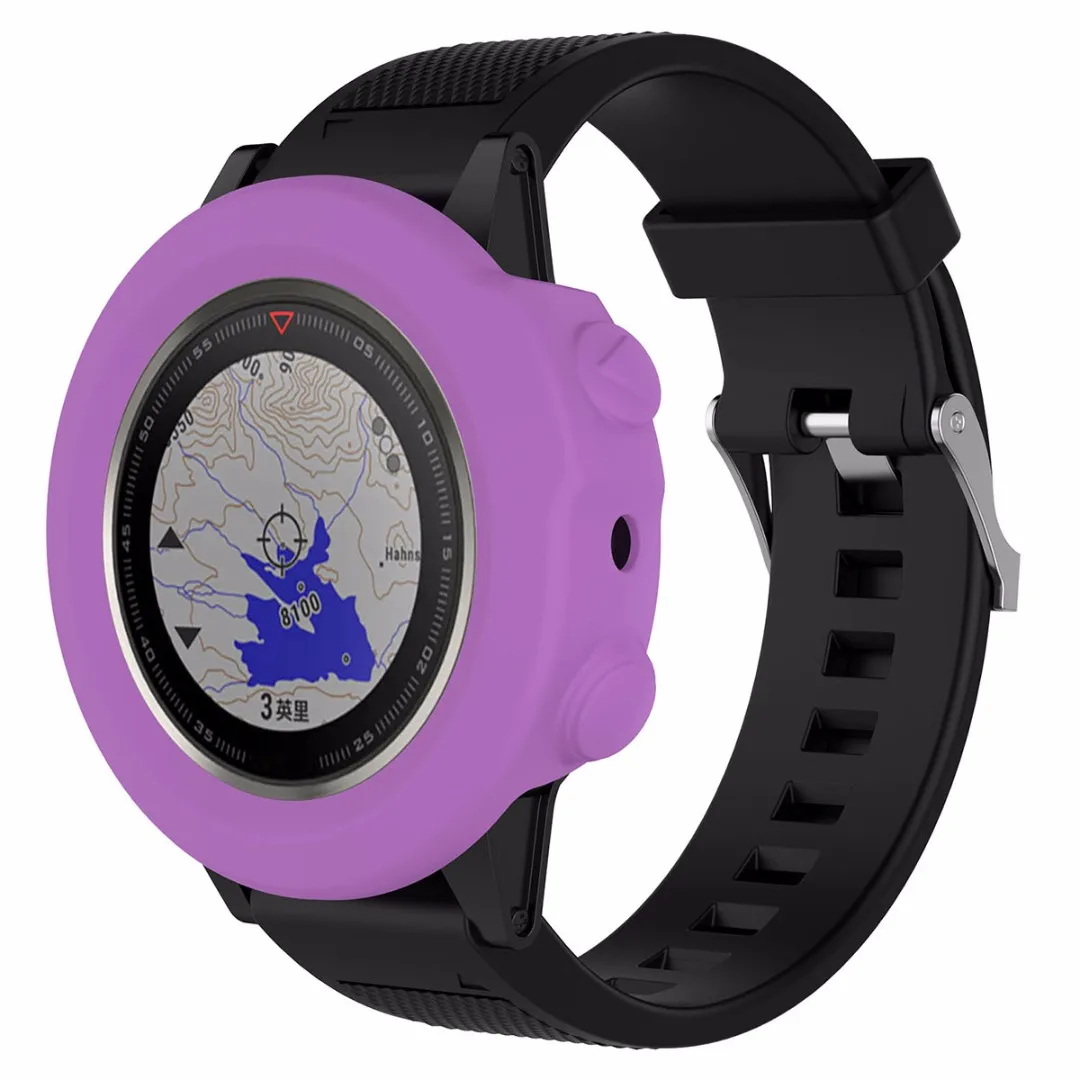 Mayitr Silicone Band Cover Case Skin Protector For Garmin Fenix 5X GPS Watch