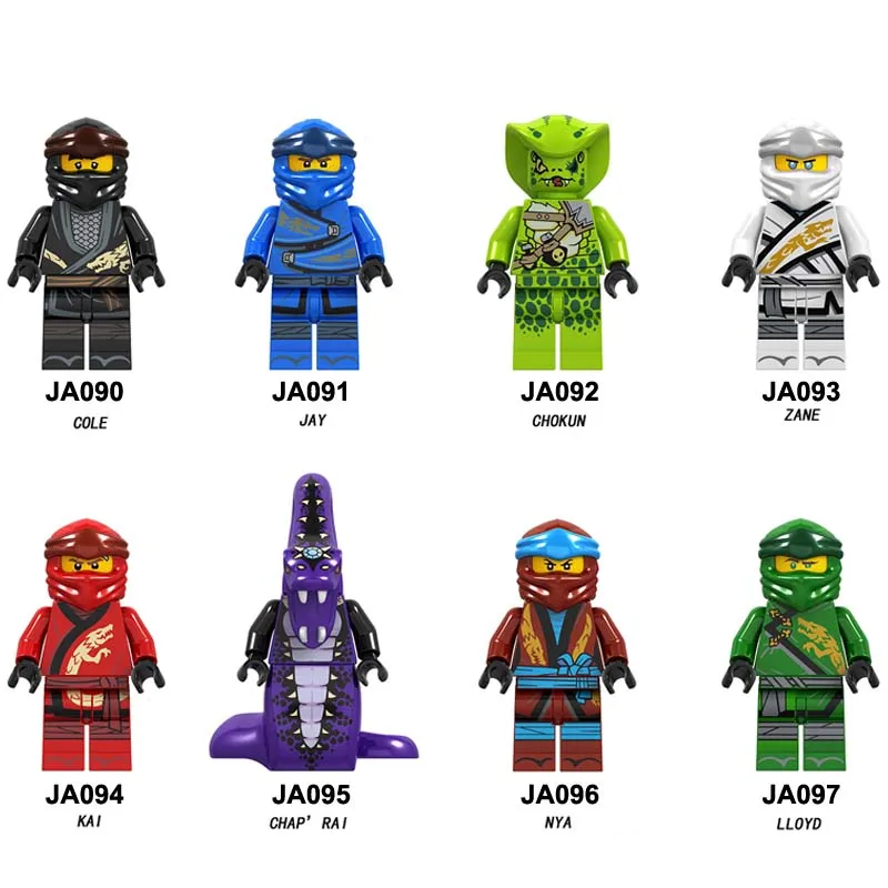 

Single Model Building Blocks Ninja Series Action Figure COLE JAY CHOKUN ZANE KAI NYA LLOYD Chokun Snappa Shark Toys for children