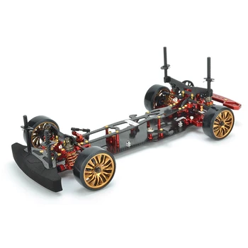 

DRR01 1:10 Remote Drift Car Carbon Fiber Chassis Large Steering Reverse Tire. Frame Kit