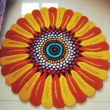Дизайнерский ковер в форме подсолнуха красочные детские коврики для гостиной круглый ковер для спальни
