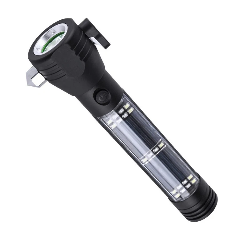 

1 PC Multi-functional Car Safety Hammer Camping Flashlight Emergency Seat Belt Cutter Window Glass Breaker Car Rescue LED Light