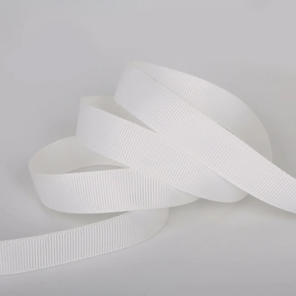 100Yards/Roll 7-38mm White Grosgrain Ribbon gift wrap decoration Christmas ribbons DIY Rose Bow & Sewing Accessories